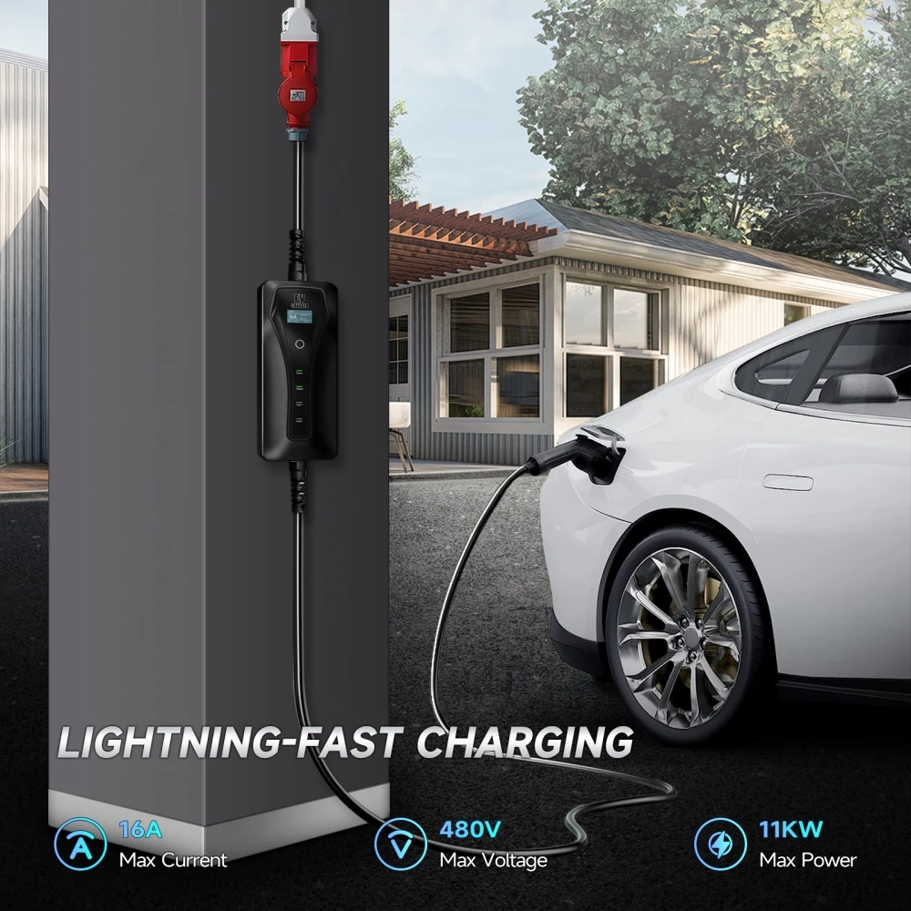 11kw 16a ev carregador tipo 2  - Type 2 Portable Ev Charger 11Kw Cee avaliação e preço